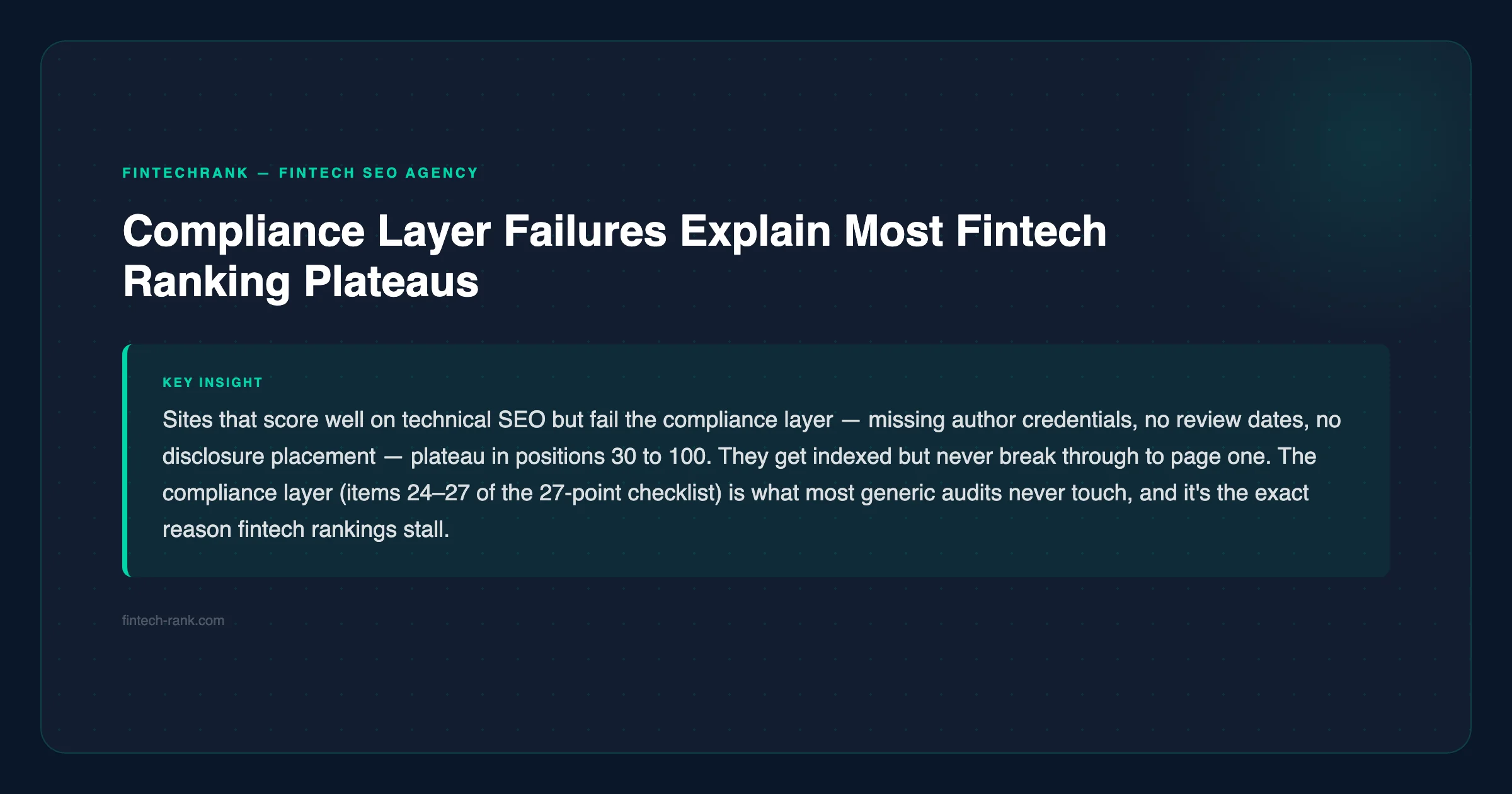 FinTechRank tip: compliance layer failures explain most fintech ranking plateaus — fintech-rank.com